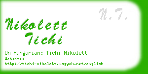 nikolett tichi business card